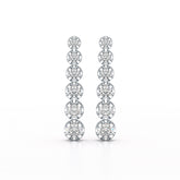 3 CT Lab Diamond Bridal Drop Dangle Earrings - Jama Jewels
